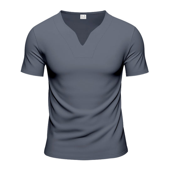 Herren nan V-Ausschnitt-Sportshirt mit ergonomischen Formnähten und elastischem Jersey R&B