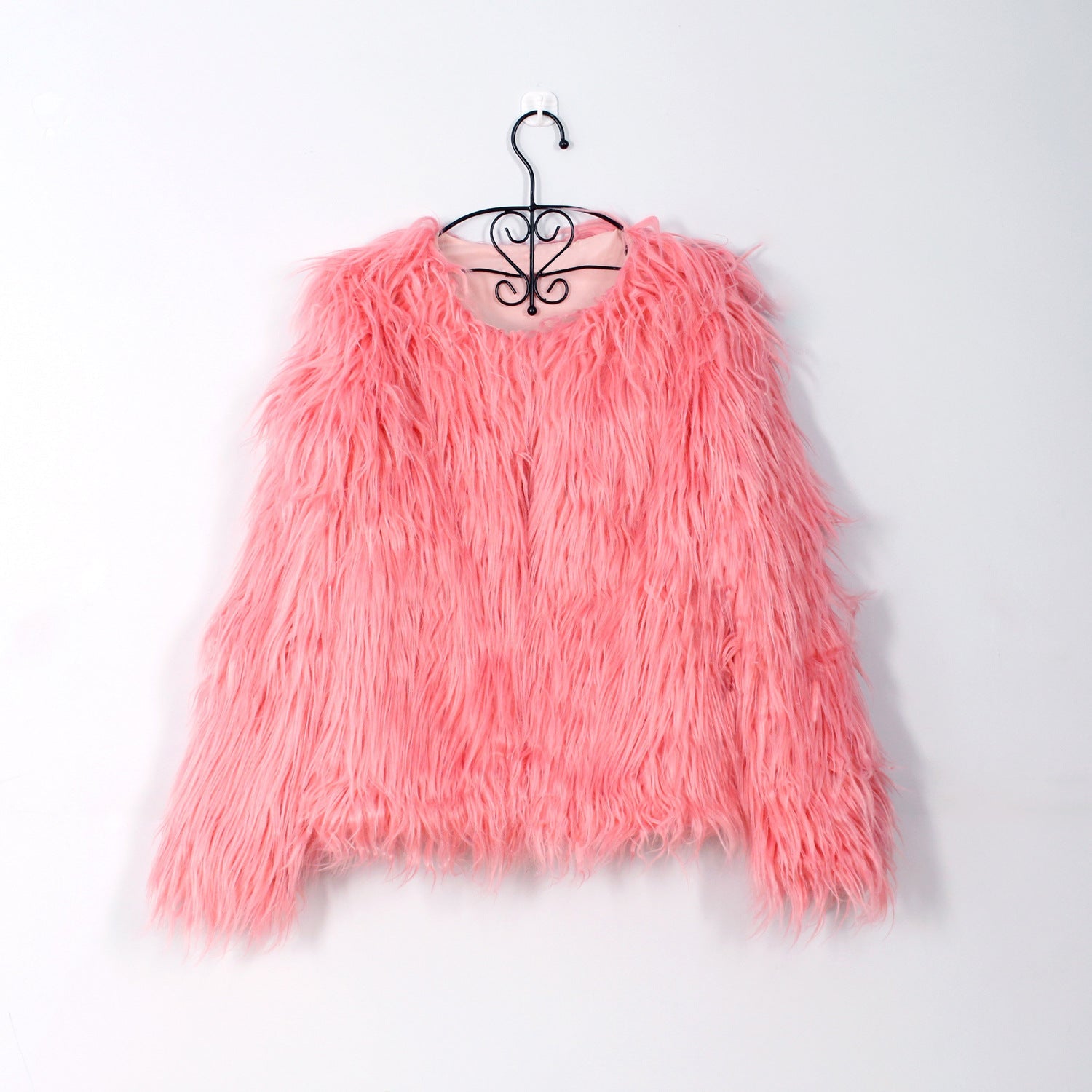 Damen Flauschige Kunstpelzjacke mit lässigem Schnitt R&B