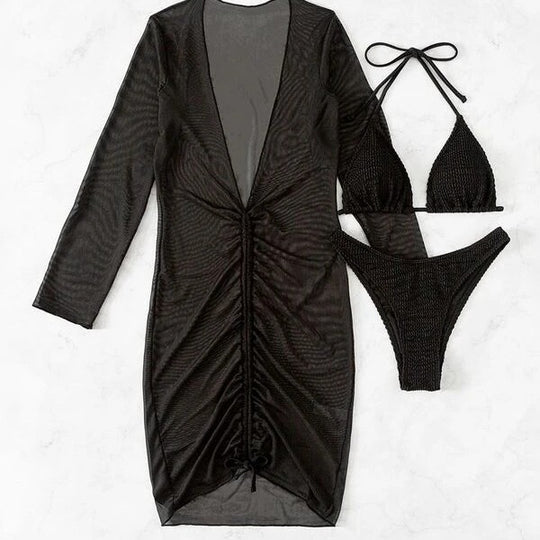 Damen Strandkleid mit elegantem Wickeldesign R&B