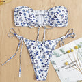 Damen Bikini mit floralen Akzenten und verstellbaren BindR&Bändern R&B