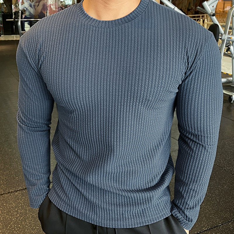 Herren Langarmshirt mit strukturiertem Gewebe R&B
