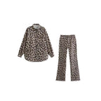 Damen Weite Leopardenmuster-Hose R&B