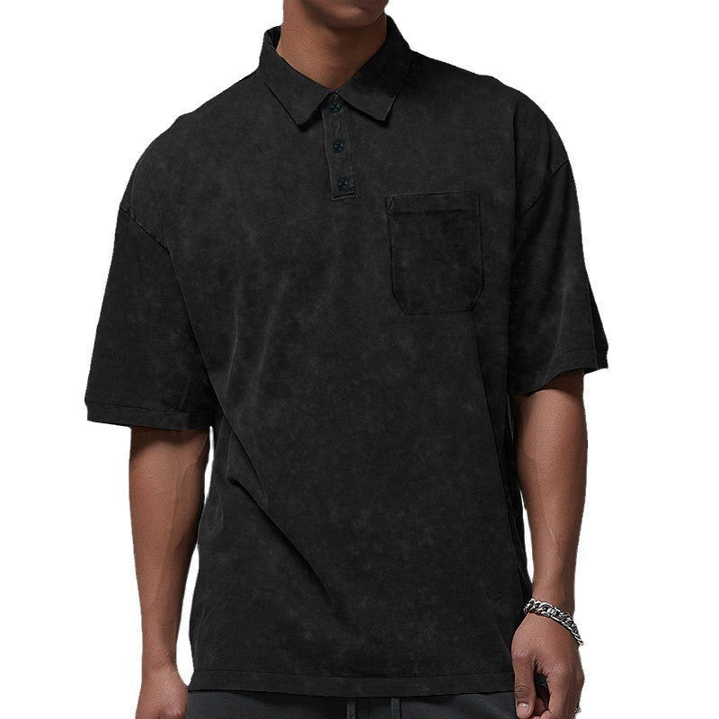 Herren Poloshirt mit strukturiertem Design und praktischer Brusttasche