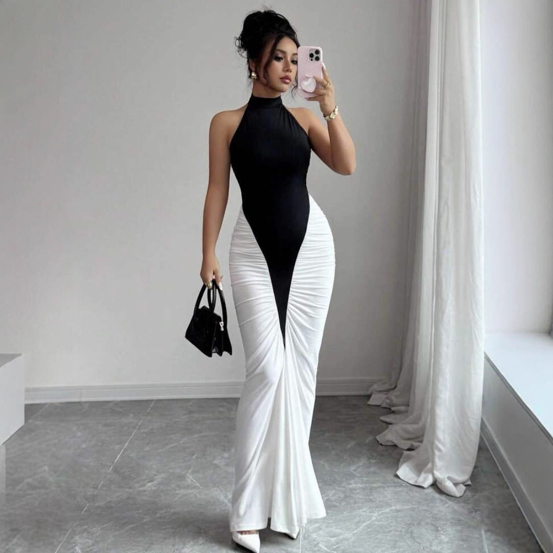 Damen Elegantes, figurbetontes Abendkleid mit Kunstseiden-Raffung R&B