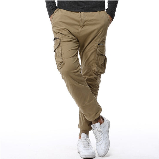 Herren Cargohose mit mehreren praktischen Taschen und elastischem Bund R&B