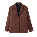 Damen Suede Blazerjacke R&B