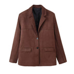 Damen Suede Blazerjacke R&B