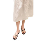 Damen Zehentrenner-Sandalen mit metallischem Akzent und elegantem Riemendesign R&B