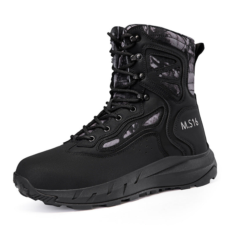 Herren robuster Tactical Stiefel mit verstärktem Knöchelschutz und atmungsaktiver Membran R&B