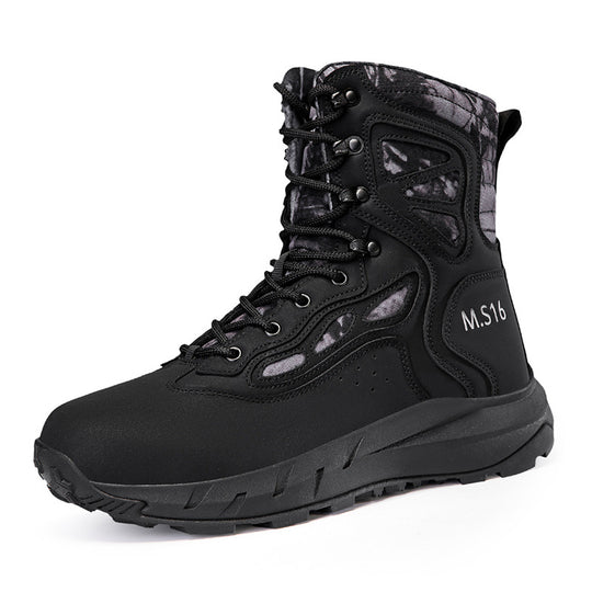 Herren robuster Tactical Stiefel mit verstärktem Knöchelschutz und atmungsaktiver Membran R&B