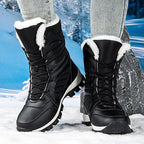 Damen Warm gefütterte Winterstiefel mit rutschfester Gummisohle R&B