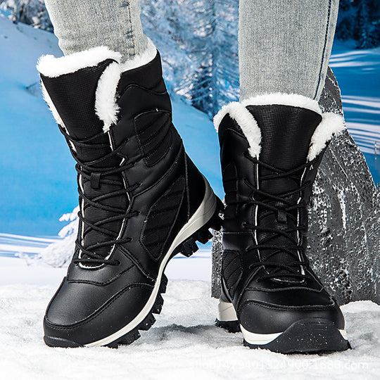 Damen Warm gefütterte Winterstiefel mit rutschfester Gummisohle R&B