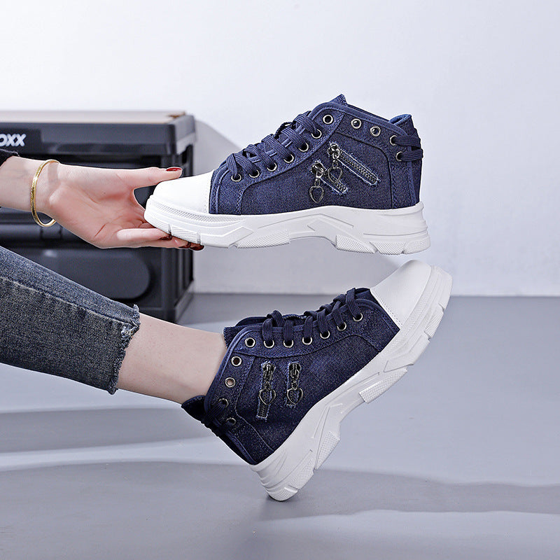 Damen modische Sneakers mit gewebtem Obermaterial und auffälligen Akzenten R&B