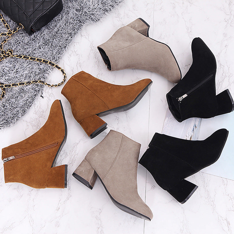 Damen Stiefeletten mit elegantem Reißverschluss und softem Obermaterial R&B