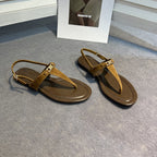 Damen Zehentrenner-Sandalen mit eleganten Riemen und komfortablem Fußbett R&B