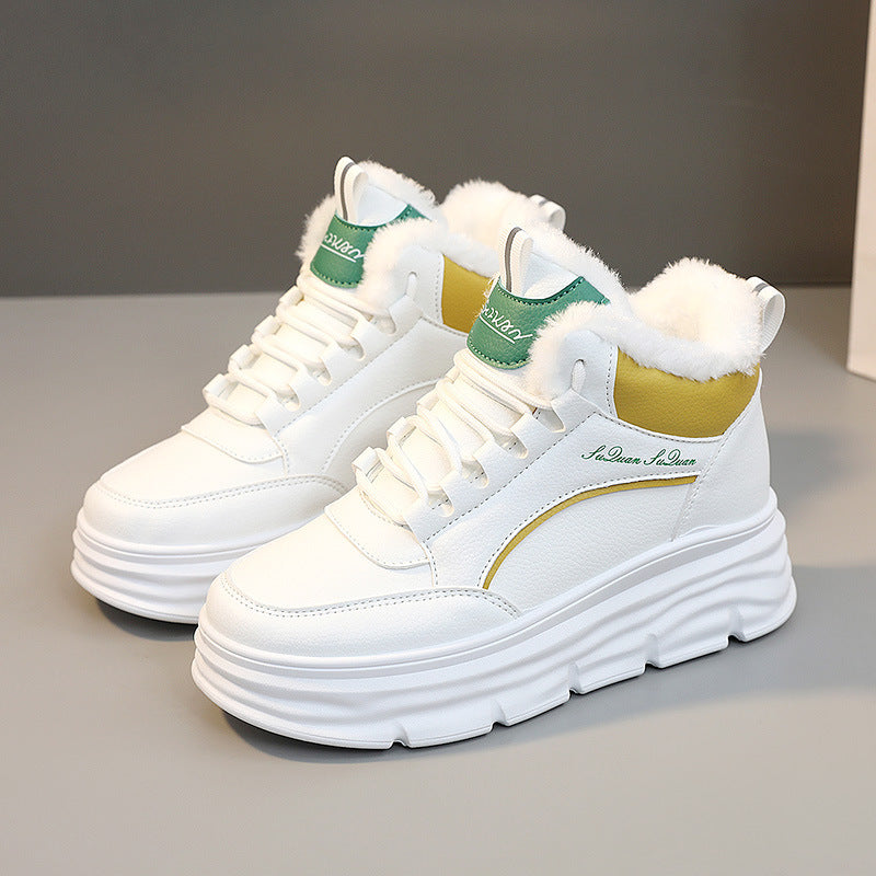 Damen High-Top Winter Sneakers mit weichem Fleece-Futter und rutschfester Sohle R&B