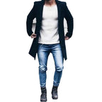 Herren eleganter und lässiger Langmantel aus hochwertigem Material R&B