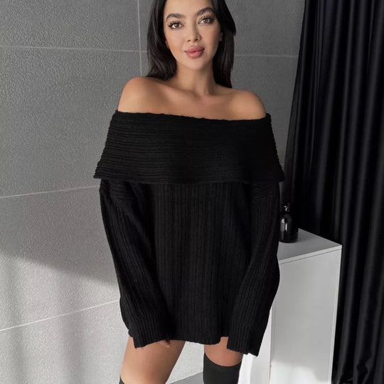 Damen Oversized Strickpullover R&B