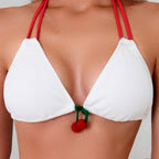 Damen Triangel-Bikini mit Kirschen-Detail R&B