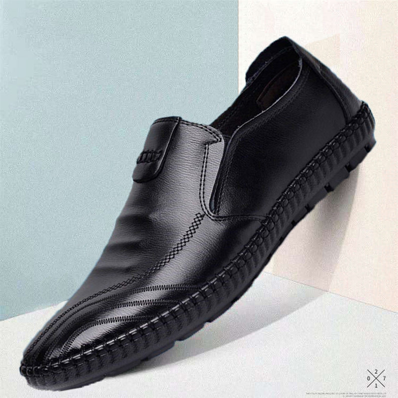 Herren elegante, braune Lederschuhe R&B