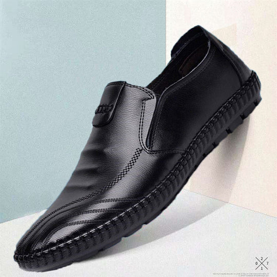 Herren elegante, braune Lederschuhe R&B