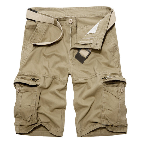 Herren Cargo-Shorts mit multifunktionalen Taschen und verstellbarem Gürtel R&B