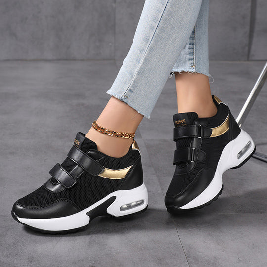 Damen Sportliche Sneakers mit Klettverschluss und dämpfender Sohle R&B