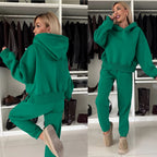 Damen Lässiges Sweatoutfit mit oversized Hoodie und bequemen Jogginghose R&B