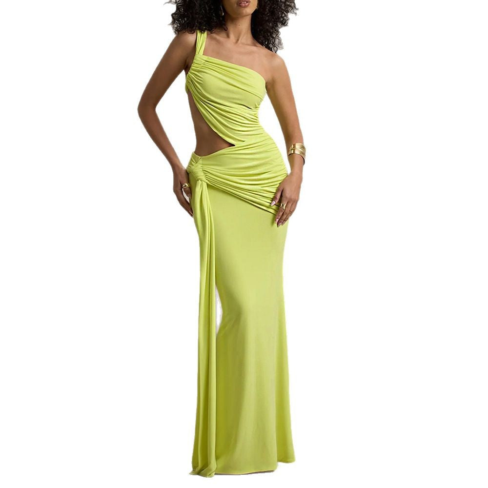 Damen Elegantes Wickelkleid mit asymmetrischem Schnitt und raffiniertem Cut-Out R&B