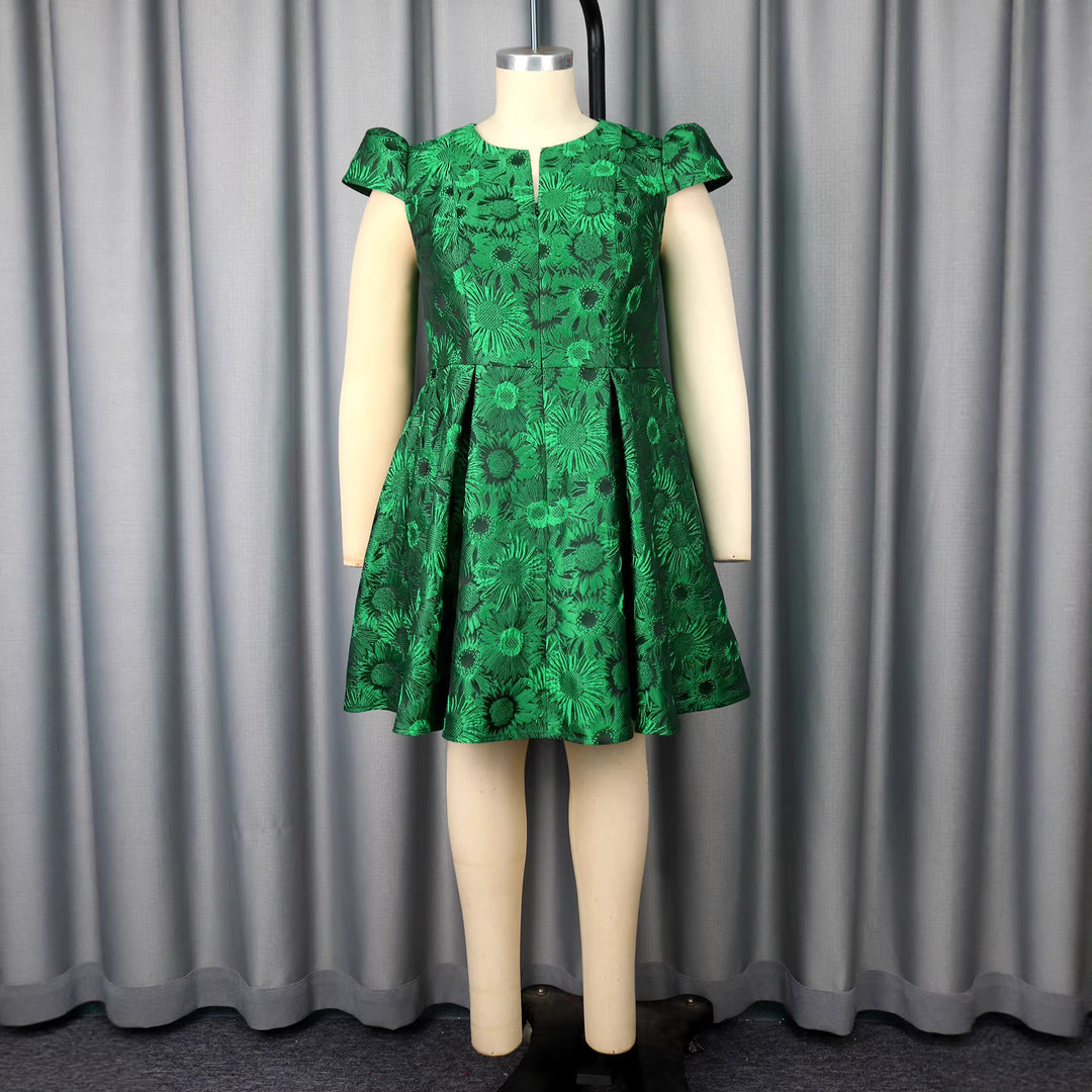 Damen Elegantes A-Linien Kleid mit floralem Muster R&B