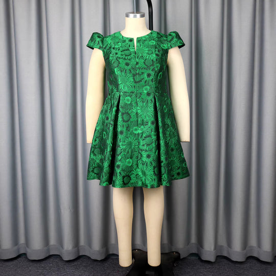 Damen Elegantes A-Linien Kleid mit floralem Muster R&B