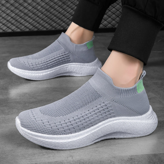 Herren nan nahtloser Strick-Schlupfschuh mit ergonomischer Zwischensohle und Fersenlasche R&B