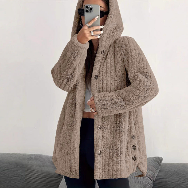 Damen kuschelige Fleecejacke R&B