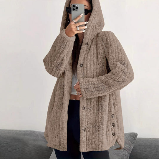 Damen kuschelige Fleecejacke R&B