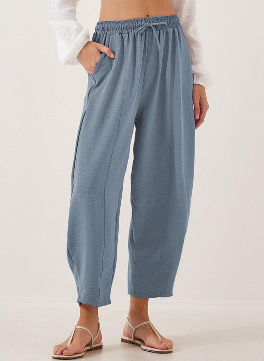 Damen Lockerer Fit Leichte Hosen R&B