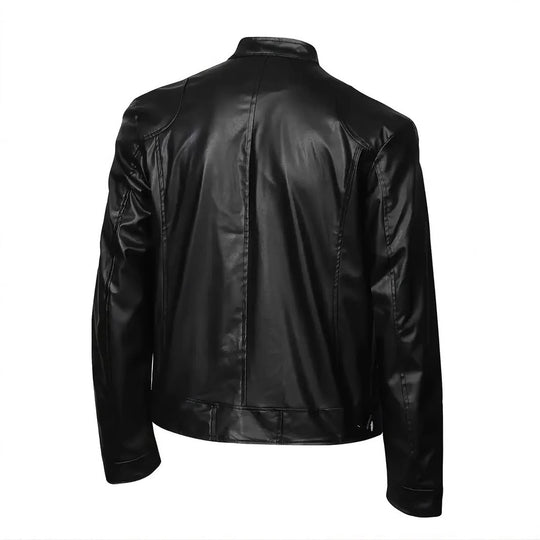 Herren elegante Kunstlederjacke mit modernem Design R&B