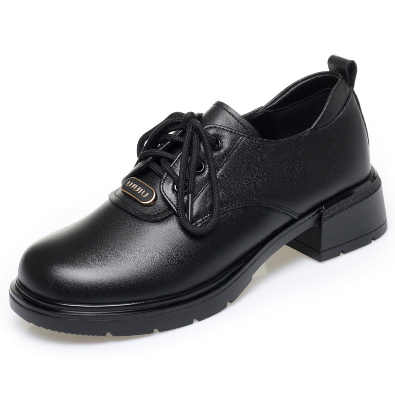 Damen klassische Schnürschuhe mit modernem Blockabsatz R&B