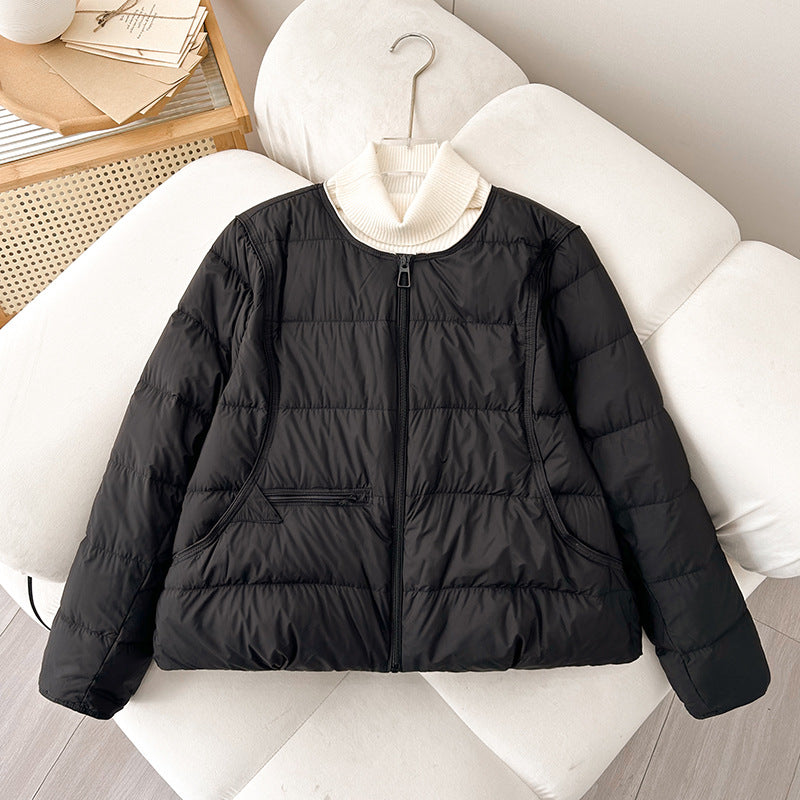 Damen Bequeme gesteppte Freizeitjacke mit hochschließendem Kragen und seitlichen Taschen R&B