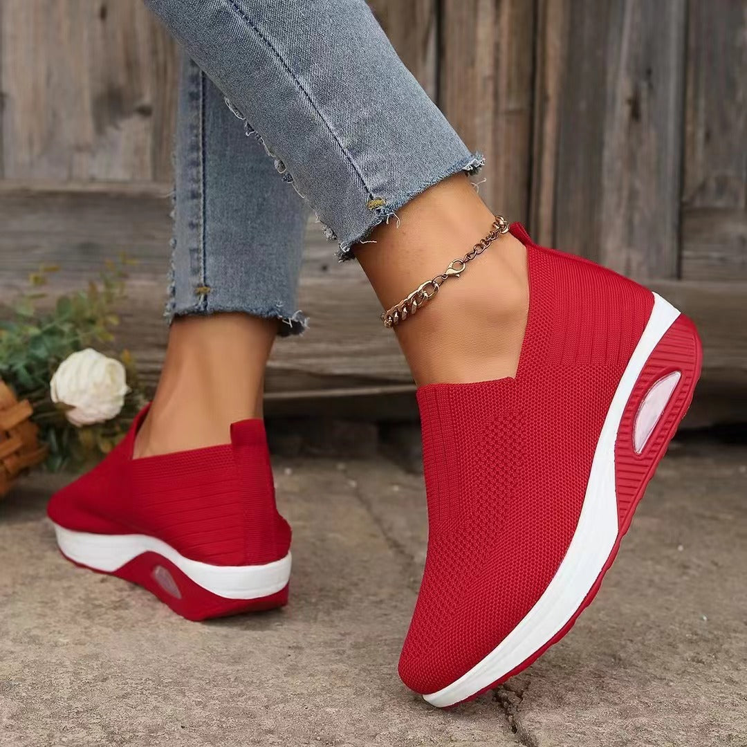 Damen Sportliche Slip-On Sneakers mit atmungsaktiver Oberstruktur R&B