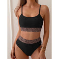 Damen Bikini-Set mit stylischem hohen Bund und modischem Animal-Design R&B