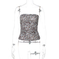 Damen Bustier-Oberteil mit Leopardenmuster R&B
