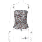 Damen Bustier-Oberteil mit Leopardenmuster R&B