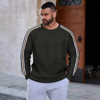 Herren Sportlicher Sweatshirt mit strukturierter Oberfläche und modernen Streifen R&B