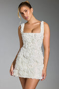 Damen Festliches Minikleid mit floralen Applikationen R&B