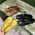 Damen Ballerina-Schuhe mit elegantem Knopfdetail und weichem Obermaterial