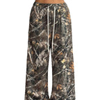 Damen Cargohosen mit hohem Bund und Allover-Muster R&B