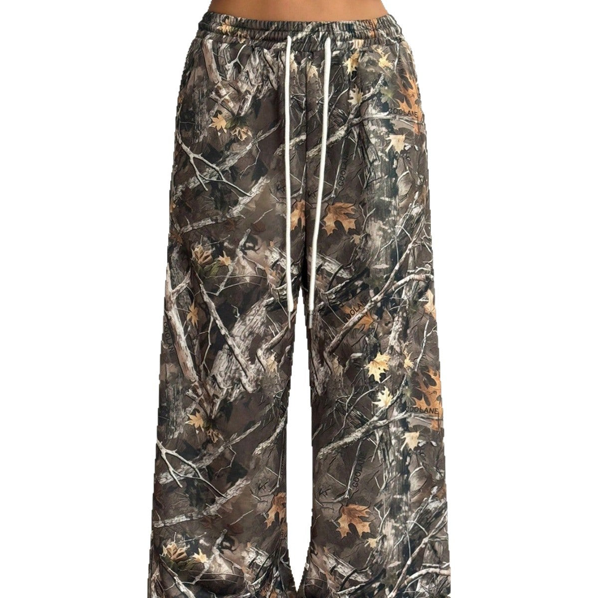 Damen Cargohosen mit hohem Bund und Allover-Muster R&B