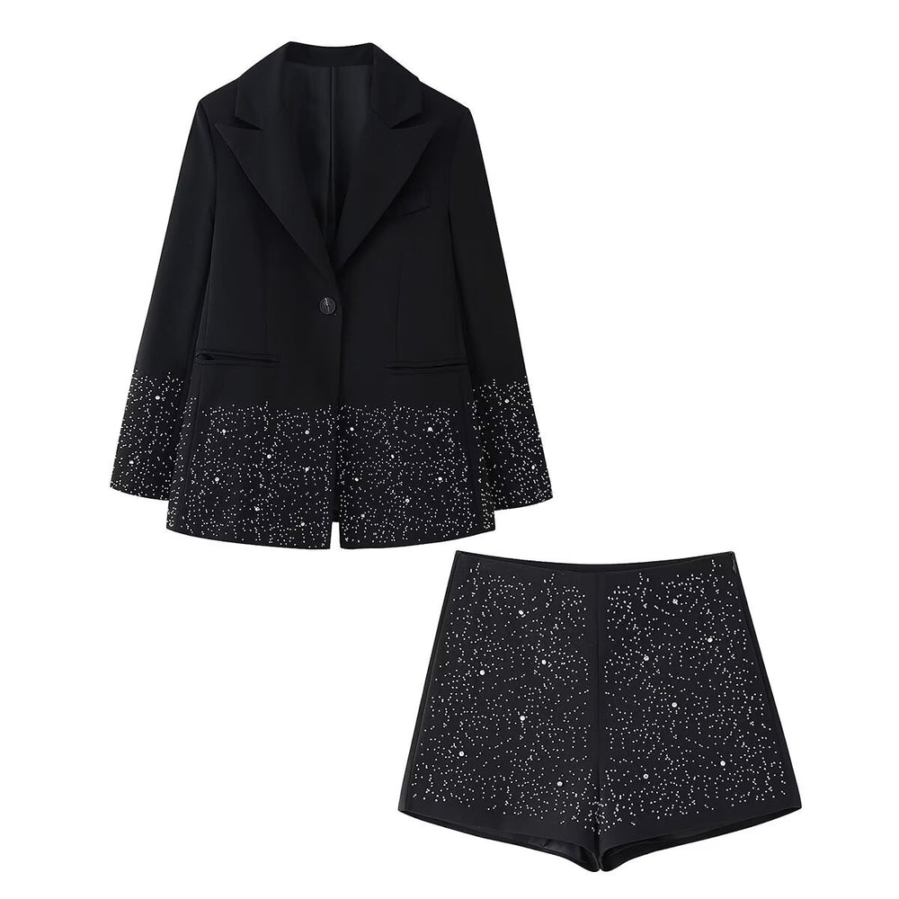Damen Glitzernde Short im Stylischen Design R&B
