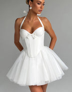 Damen Hochzeitskleid mit elegantem Trägerdesign