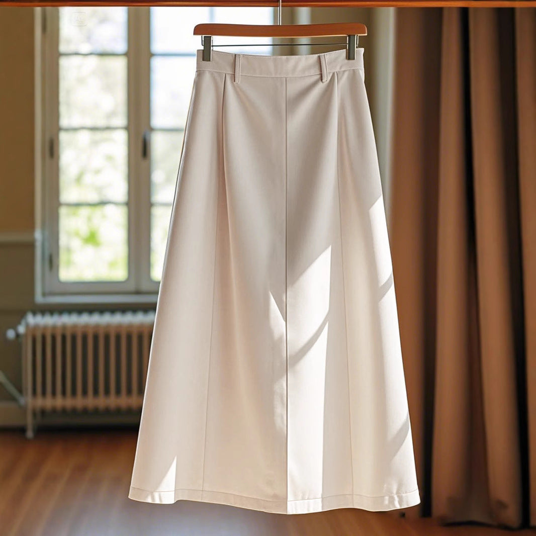Damen Eleganter Maxirock mit Knopfdetails und hohem Bund R&B